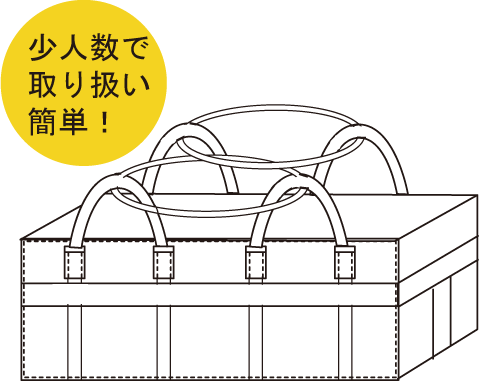 少人数で取り扱い簡単！